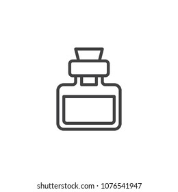 Potion drink outline icon. linear style sign for mobile concept and web design. Magical elixir bottle simple line vector icon. Symbol, logo illustration. Pixel perfect vector graphics