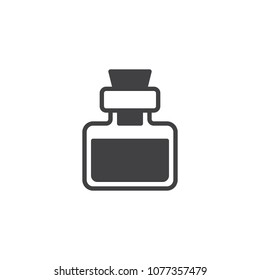 Potion drink vector icon. filled flat sign for mobile concept and web design. Magical elixir bottle simple solid icon. Symbol, logo illustration. Pixel perfect vector graphics