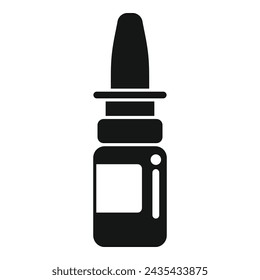 Potion dropper icon simple vector. Nose spray bottle. Medical allergy vitamin