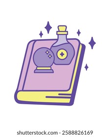 Potion and fairy tale book illustration