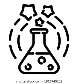 Potion In Flask Flat Icon Isolated On White Background