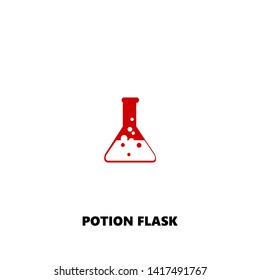 potion flask icon. potion flask vector design. sign design. red color