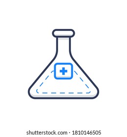 potion, flat blue outline icon 