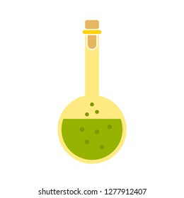potion flat icon  - potion isolate, chemical glass illustration - Vector laboratory bottle