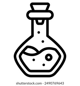 Potion halloween object icon illustration