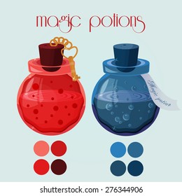 Potion, health and magic spell