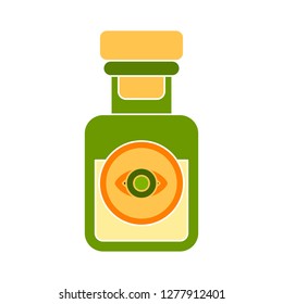 Potion Icon - Potion Isolate, Chemical Glass Illustration - Vector Laboratory Bottle