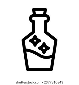 Icono de posición sobre fondo blanco. Colección de iconos de línea de Halloween. Ilustración vectorial.