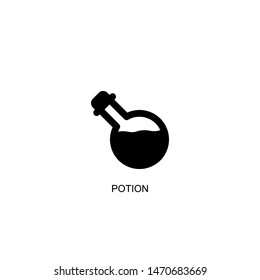 potion icon vector black design