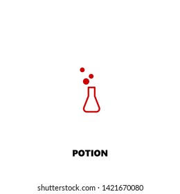 potion icon. potion vector design. sign design. red color