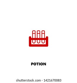 potion icon. potion vector design. sign design. red color