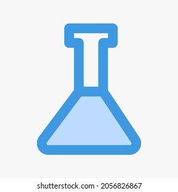 Icono de poción ilustración vectorial en azul sobre medicina, uso para presentación de aplicación móvil del sitio web
