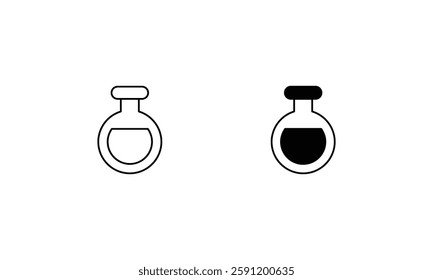 Potion icons line and glyph vector stock illustration