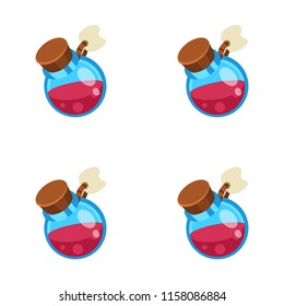 Potion jar cartoon vector seamless pattern