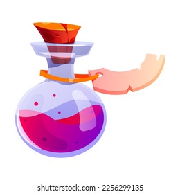Potion Jar with Tag and Cork as Game Object Vector Illustration svg