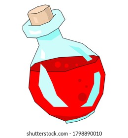 potion jar for witchcraft on white background halloween