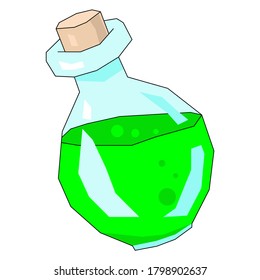 potion jar for witchcraft on white background halloween
