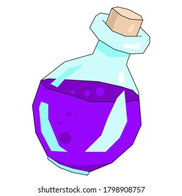 potion jar for witchcraft on white background halloween