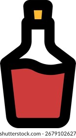 Diseño de icono de estilo de línea de poción