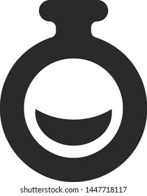Potion logo, flask flat icon vector design. Great for mobile app, web design, print materials, etc.