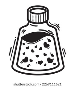 potion love doodle icon isolated