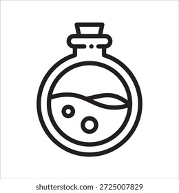 Icono de línea simple de amor de poción