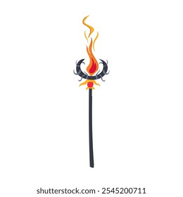 potion magic wizard stick cartoon. ritual alchemy, illusion ian, conjure mystical potion magic wizard stick sign. isolated symbol vector illustration