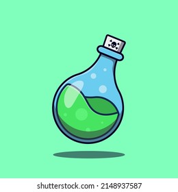 Potion or poison cartoon illustration