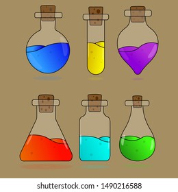 potion and poisons, science icons