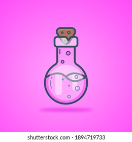 potion science illustration. great use for pattern and web design etc.