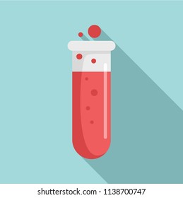 Potion test tube icon. Flat illustration of potion test tube vector icon for web design