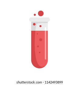 Potion test tube icon. Flat illustration of potion test tube vector icon for web isolated on white