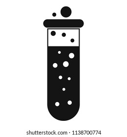 Potion test tube icon. Simple illustration of potion test tube vector icon for web design isolated on white background