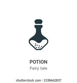 Potion vector icon on white background. Flat vector potion icon symbol sign from modern fairy tale collection for mobile concept and web apps design.