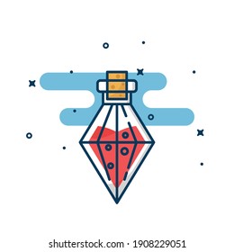 Potion vector illustration. Potion concept isolated on white background. Suitable for banner, icon, web landing page and more.