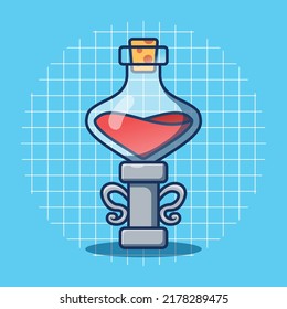 Potion vector illustration. Flat cartoon style.
