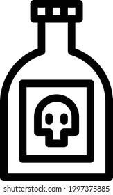 potion vector thin line icon