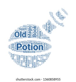 potion word cloud. tag cloud about potion.