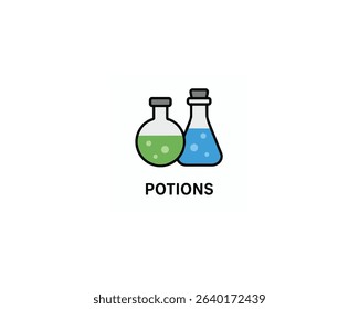 Potions icon vector design art illustration