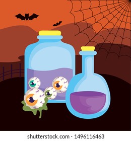 potions magic in scene halloween