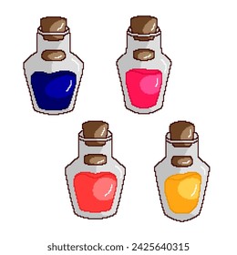 Vector de arte de píxeles de conjunto de opciones