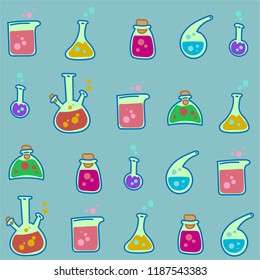 Potions vector pattern