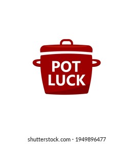 Potluck party icon. Clipart image isolated on white background