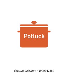 Potluck party icon. Clipart image isolated on white background