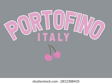 potofino italy with cherry print 