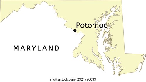 Potomac census-designated place location on Maryland state map