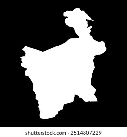 Potosi Department map, administrative division of Bolivia.