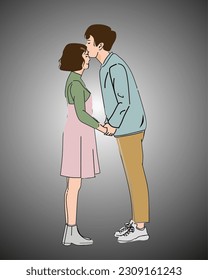 Potrait couple in love human relationship dating beautiful