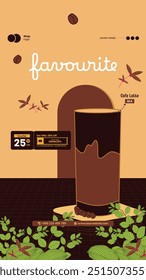 Potrait drink menu social media post template for restaurant and ecommerce promotion