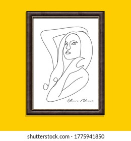 Potrait of a Woman mono line Abstract 2.eps